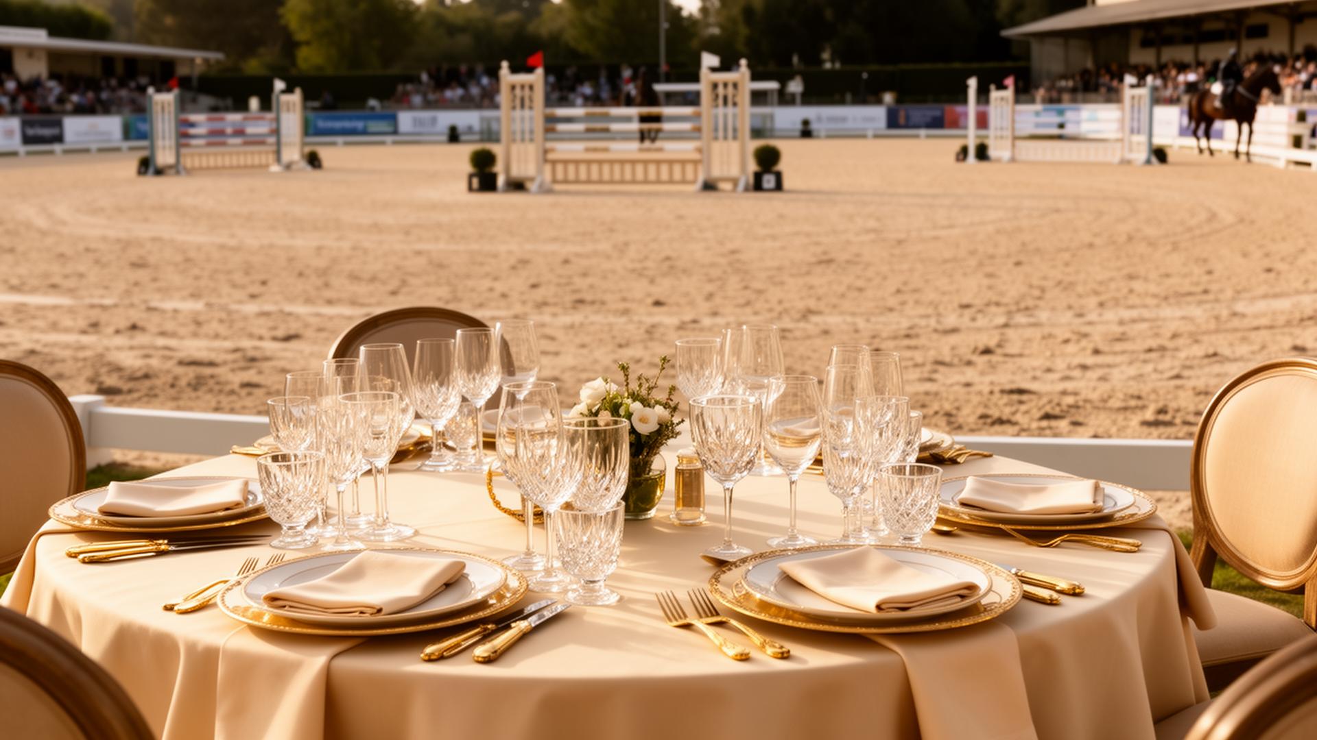 Elegant VIP table by the arena